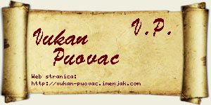 Vukan Puovac vizit kartica